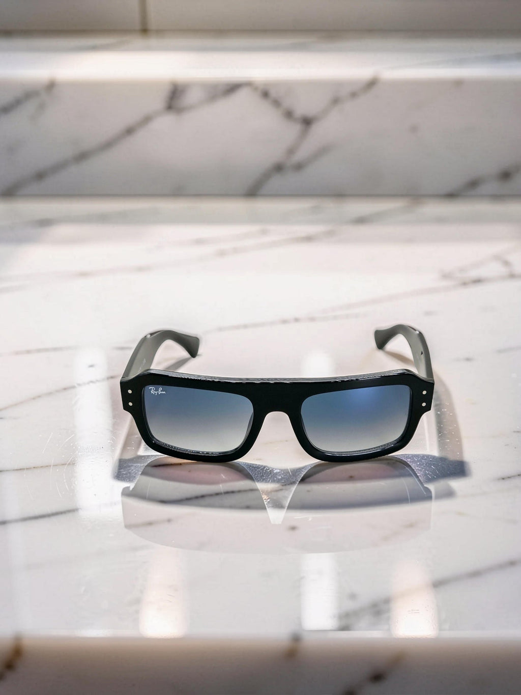 Occhiali da sole 4454 6677/3F Nero Lucido - Lenti Azzurre Sfumate