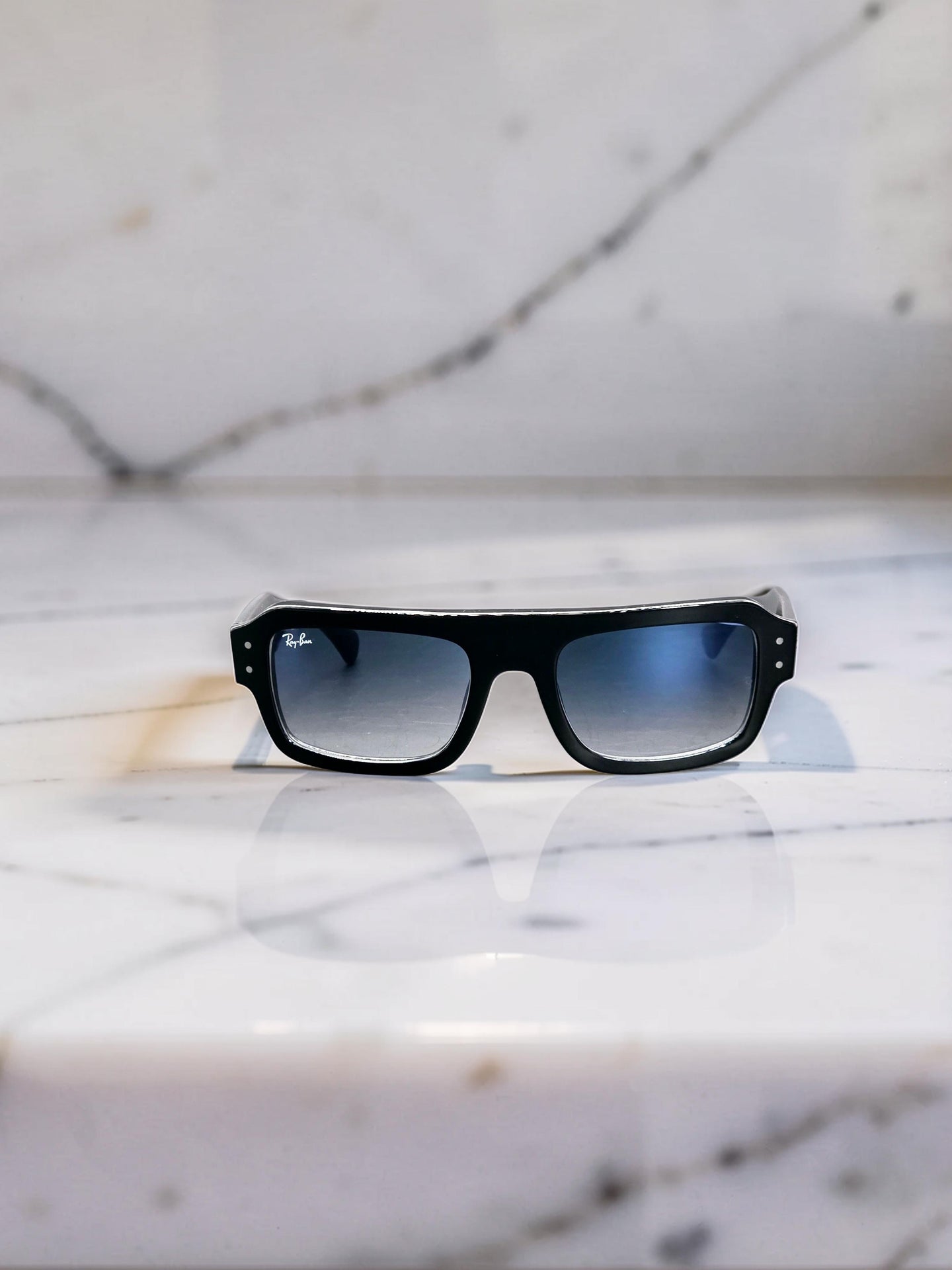 Occhiali da sole 4454 6677/3F Nero Lucido - Lenti Azzurre Sfumate