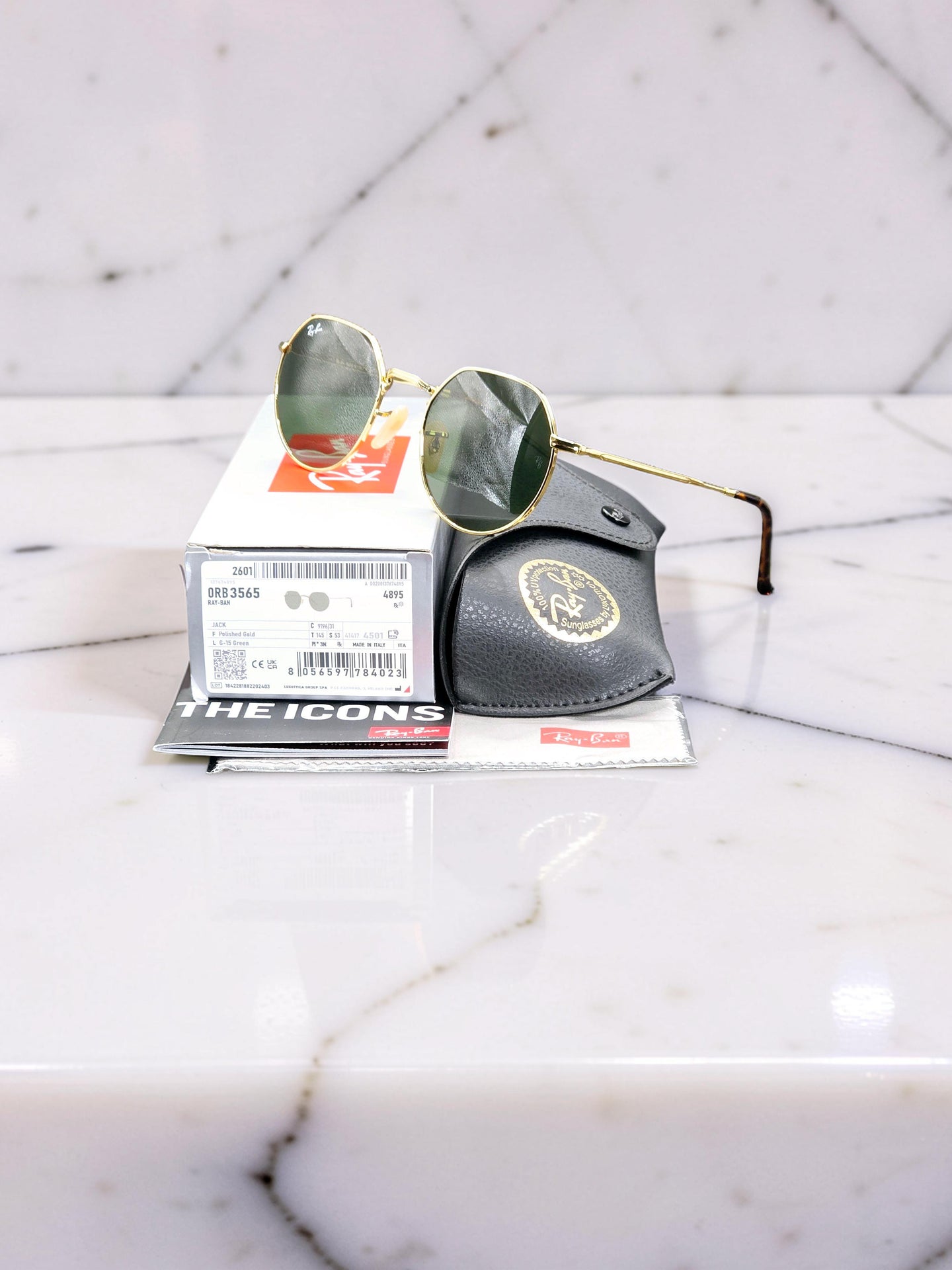 Occhiali da sole 3565 9196/31 Oro Lucido - Lenti Verde G-15 Taglia 53
