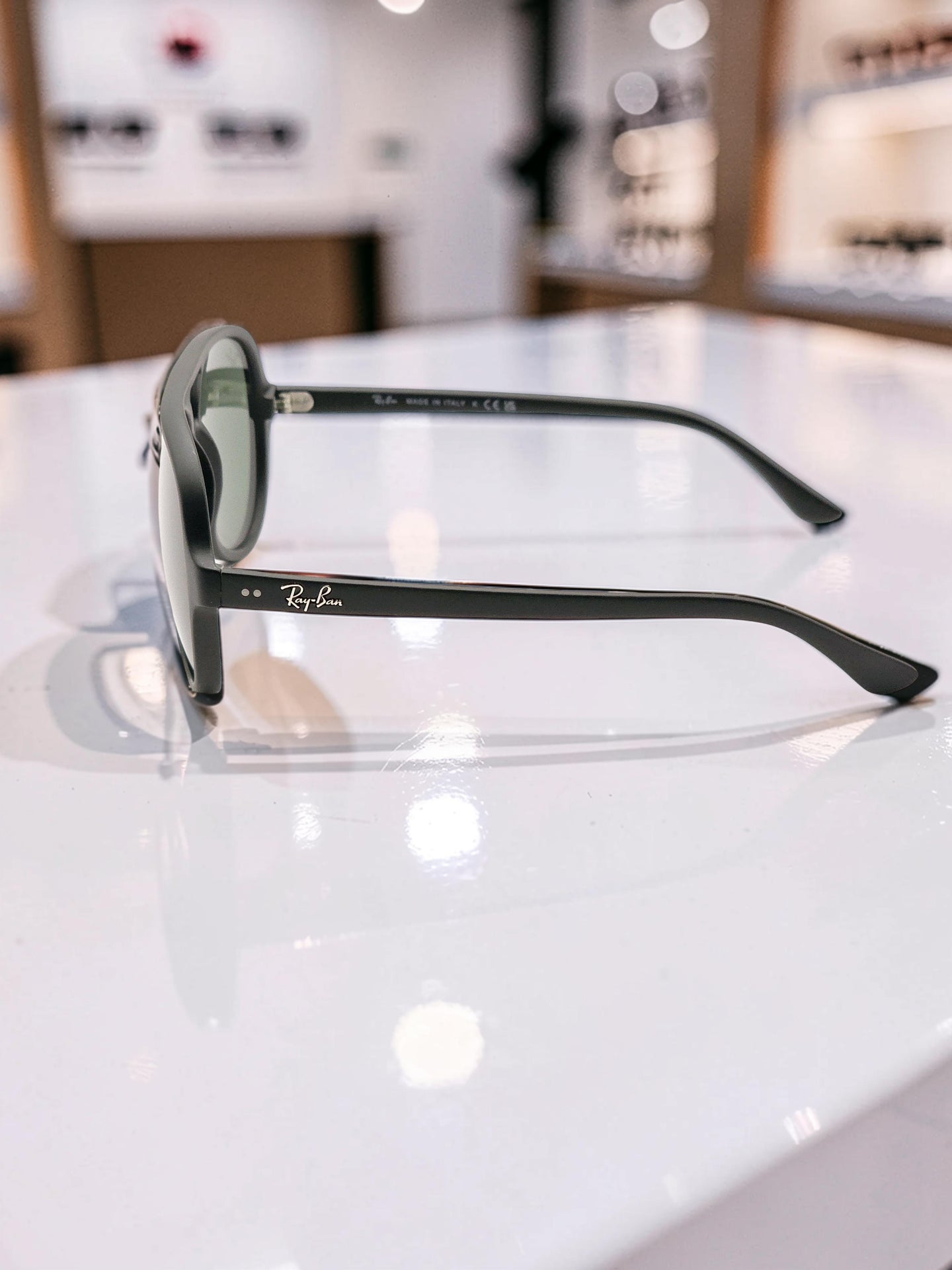Occhiali da sole 4125 601S Nero Opaco con Lenti Verde Classico G-15 Taglia 59