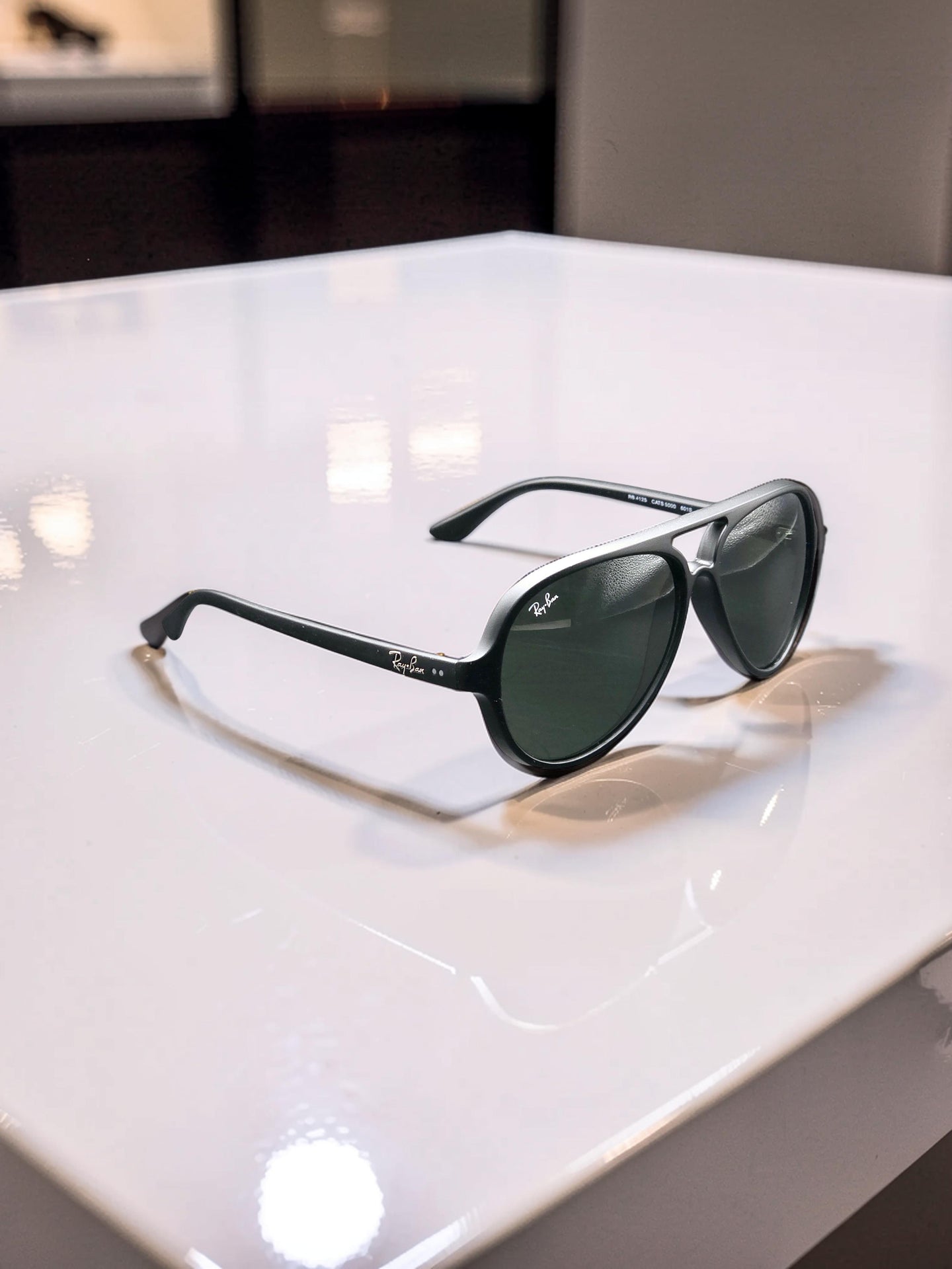 Occhiali da sole 4125 601S Nero Opaco con Lenti Verde Classico G-15 – Taglia 59