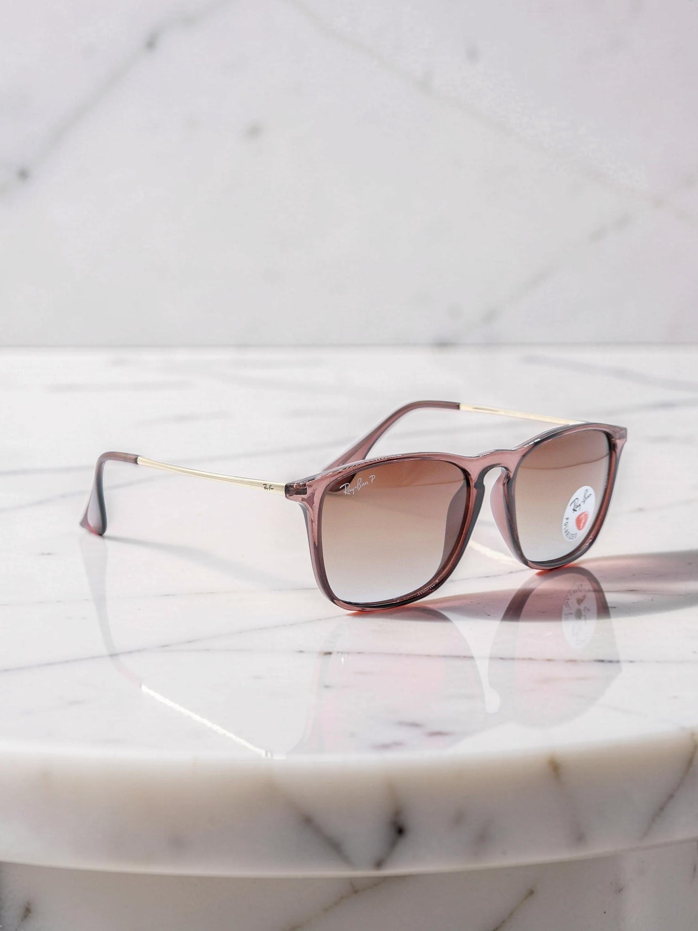 Occhiali da Sole 4187 6593/T5 Marrone Transparent Lucido con Lenti Marroni Polarizzate